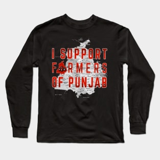 I Support Farmers Of Punjab Long Sleeve T-Shirt